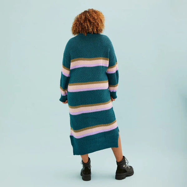 Cara & The Sky 'Tanya' Striped Knit Midi Dress