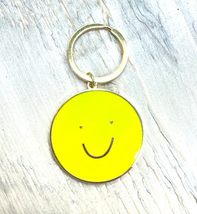 Little May Papery Yellow Smile Keychain