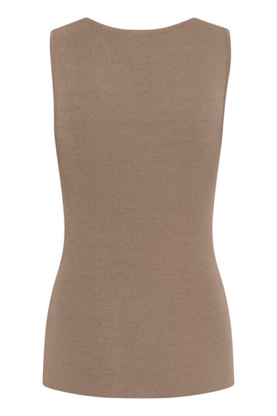 Soaked in Luxury 'Indianna' Sweet Knit Square Neck Tank - Walnut
