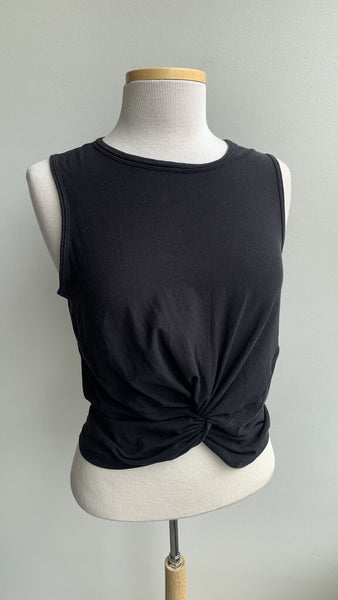 Lululemon Black Knot Front Athletic Tank - Size Medium (Estimated)