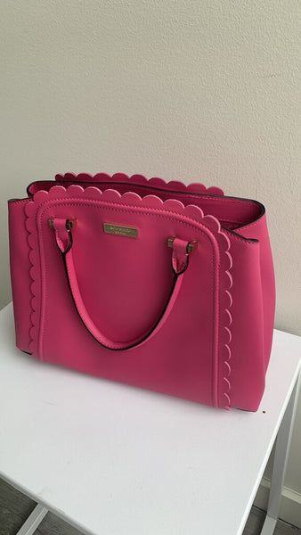 Kate Spade Hot Pink Scallop Trim Handbag
