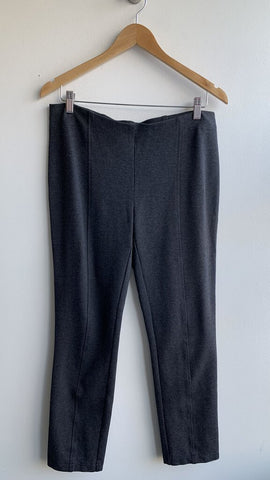 Renuar Consign Heathered Grey Pull On Slim Dress Pant - Size 10