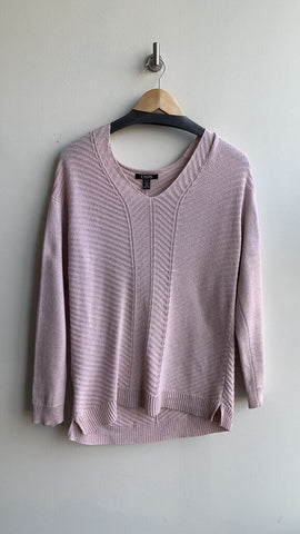 Chaps Pink Sparkle Knit Longsleeve VNeck Sweater - Size M