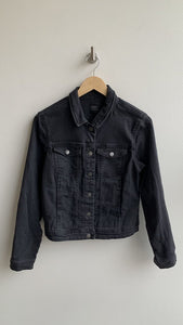 Only Charcoal Snap Button Denim Style Jacket - Size Medium (Estimated)
