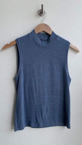 Abercrombie & Fitch Blue Mock Neck Tank - Size Small