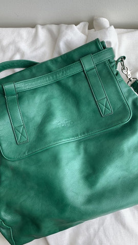 FaFa Emerald Green Leather Handbag