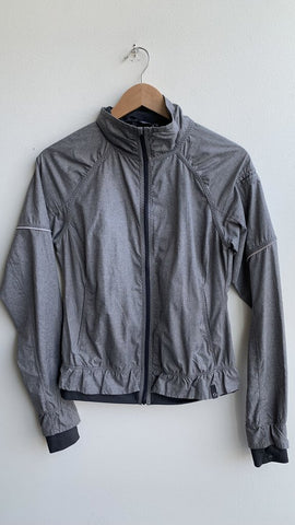 Moving Comfort Grey Zip Front Athletic Shell Jacket - Size Small