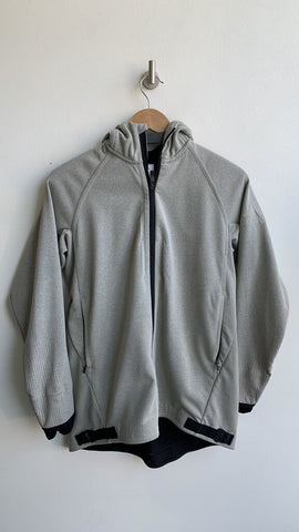 Adidas Grey Grey Hooded Zip Front Jacket - Size Medium