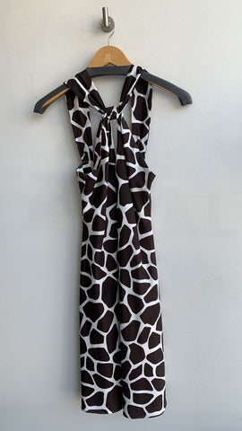 Banana Republic Giraffe Print High Neck Sleeveless Dress - Size 0